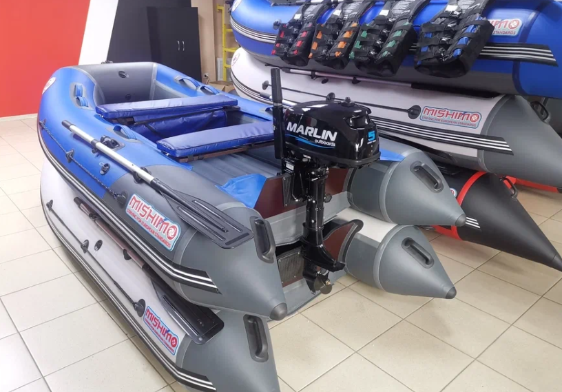 КОМПЛЕКТ ЛОДКА MISHIMO LITE 315 + МОТОР 5л.с в Каспийске