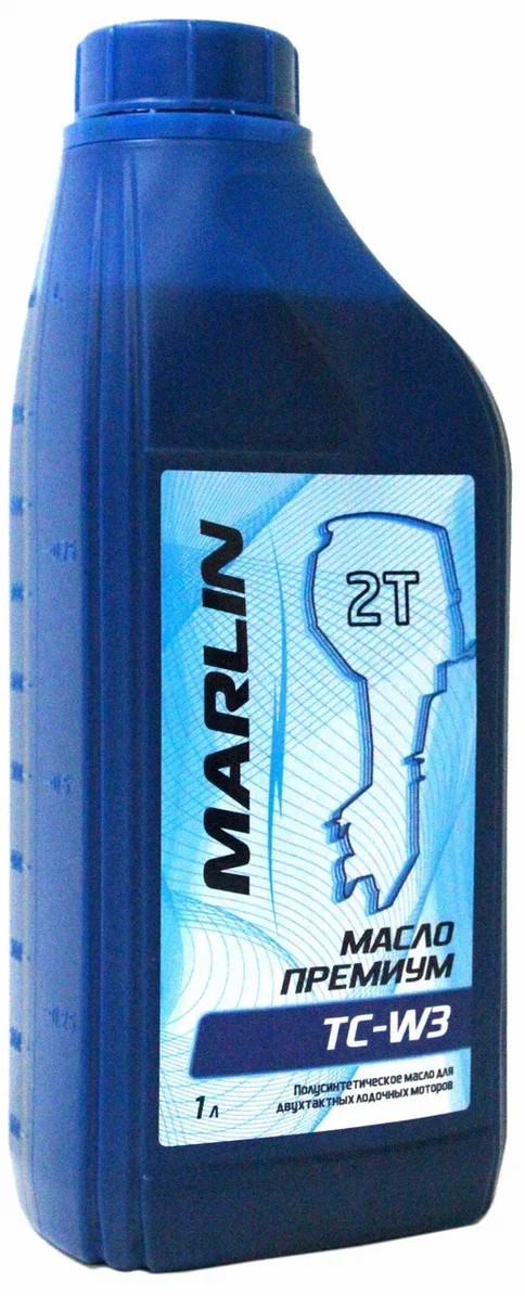 МАСЛО ПОЛУСИНТЕТИЧЕСКОЕ MARLIN ПРЕМИУМ 2Т, TC-W3, 1 ЛИТР в Каспийске