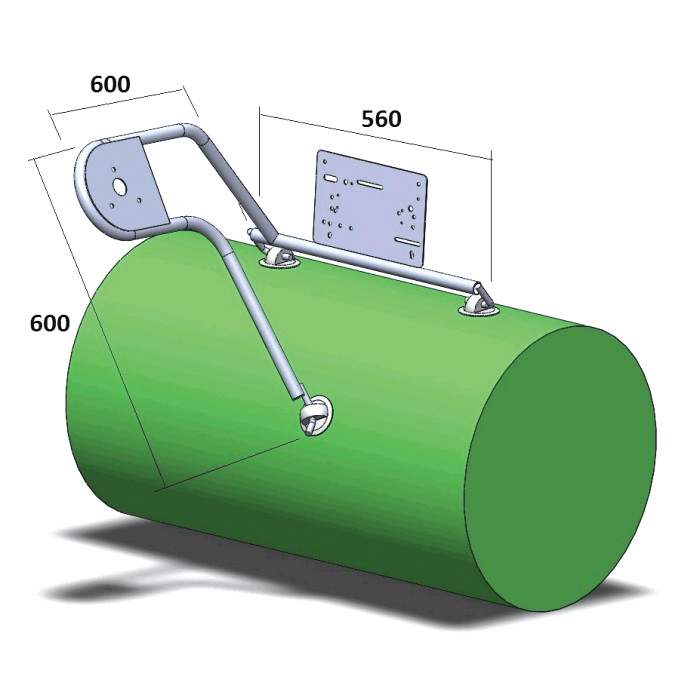 Стойка рулевая с креплением на баллон надувной лодки 25мм в Каспийске