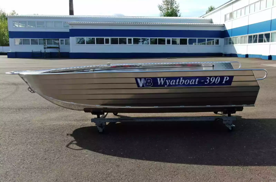 Алюминиевая лодка Wyatboat-390РМ увеличенный борт в Каспийске
