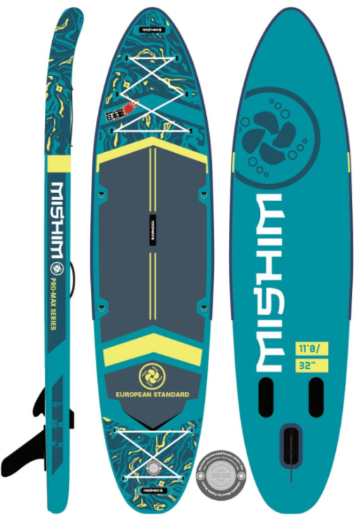 SUP (САП) Доска MISHIMO PRO-MAX Light Teal 11,6’ (355см) в Каспийске