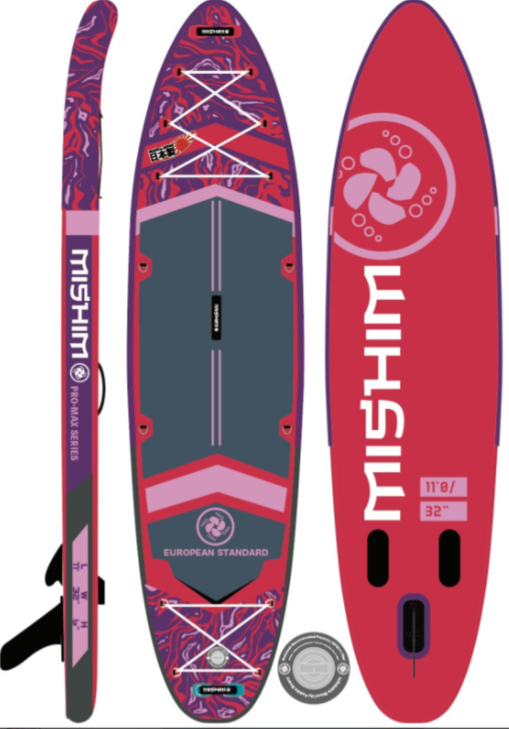SUP (САП) Доска MISHIMO PRO-MAX Viva Magenta 10.8’ (330см) в Каспийске