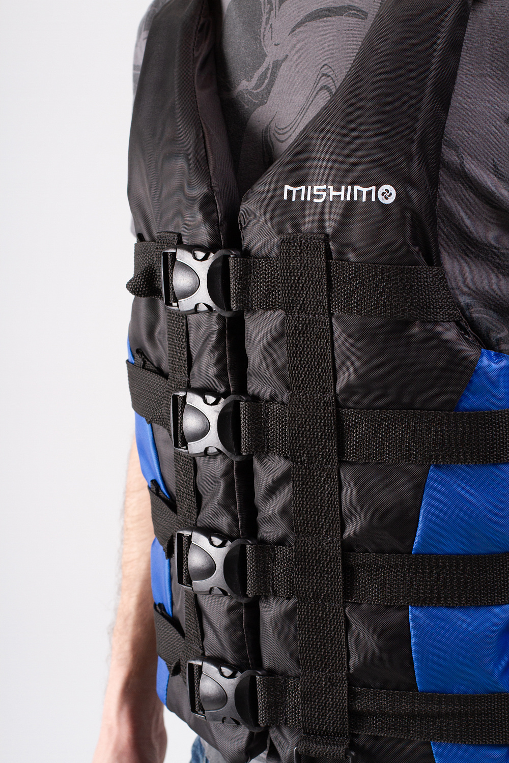 Жилет спасательный MISHIMO PRO Премиум качества Черно-синий в Каспийске